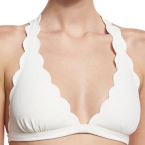 Marysia swim scalloped halter top